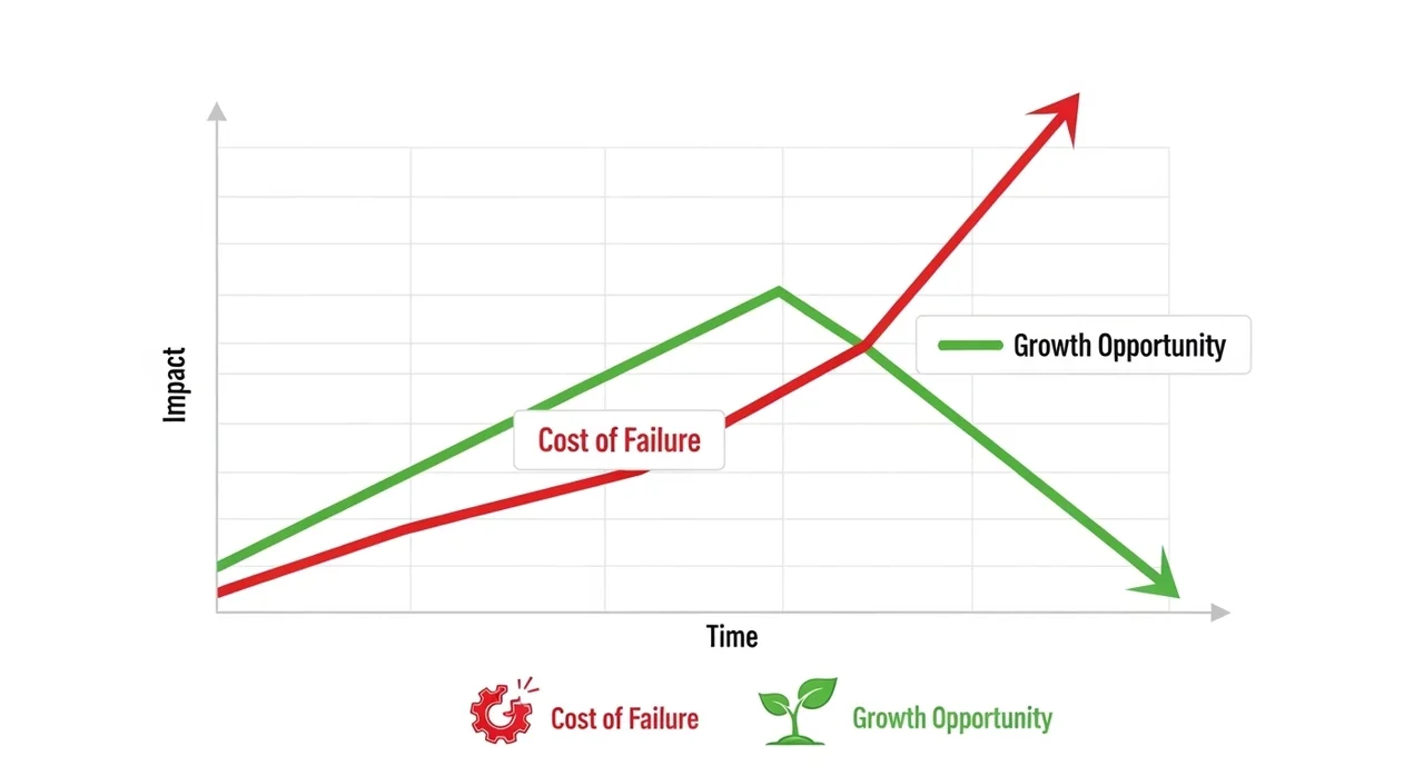 경제적 배경: 높아진 실패 비용과 사다리의 소멸