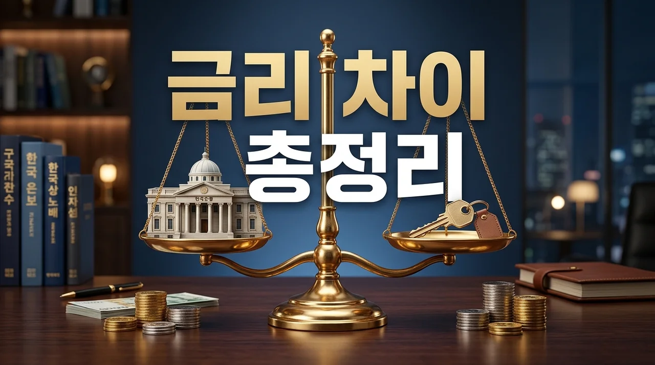 기준금리와 대출금리 차이 쉽게 이해: 내 이자가 결정되는 원리