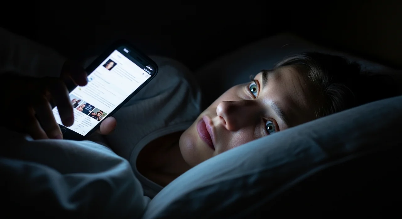 수면의 질을 떨어뜨리는 야간 화면 노출