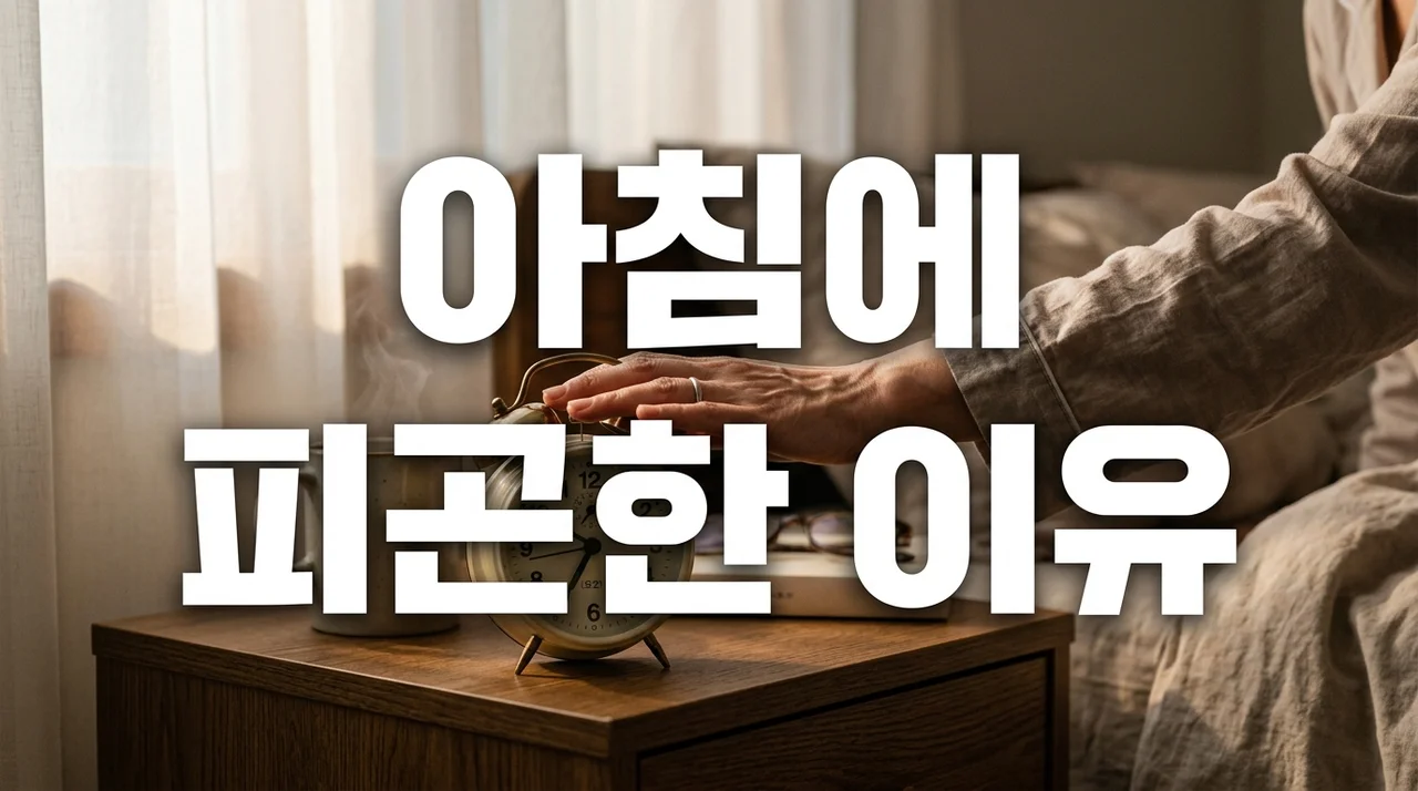아침에 피곤한 이유 5가지, 충분히 자도 몸이 무거운 진짜 원인