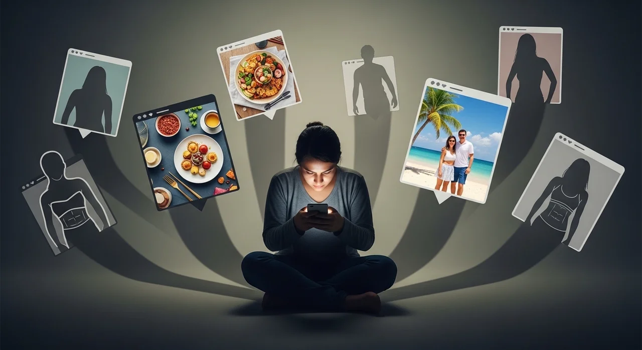 원인 3: 마음을 좀먹는 'SNS 비교 문화'와 '연결 강박'