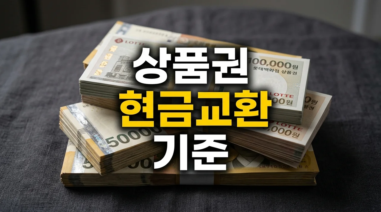 롯데상품권 현금교환 기준 완벽 정리 (60%, 80% 잔액 환불)