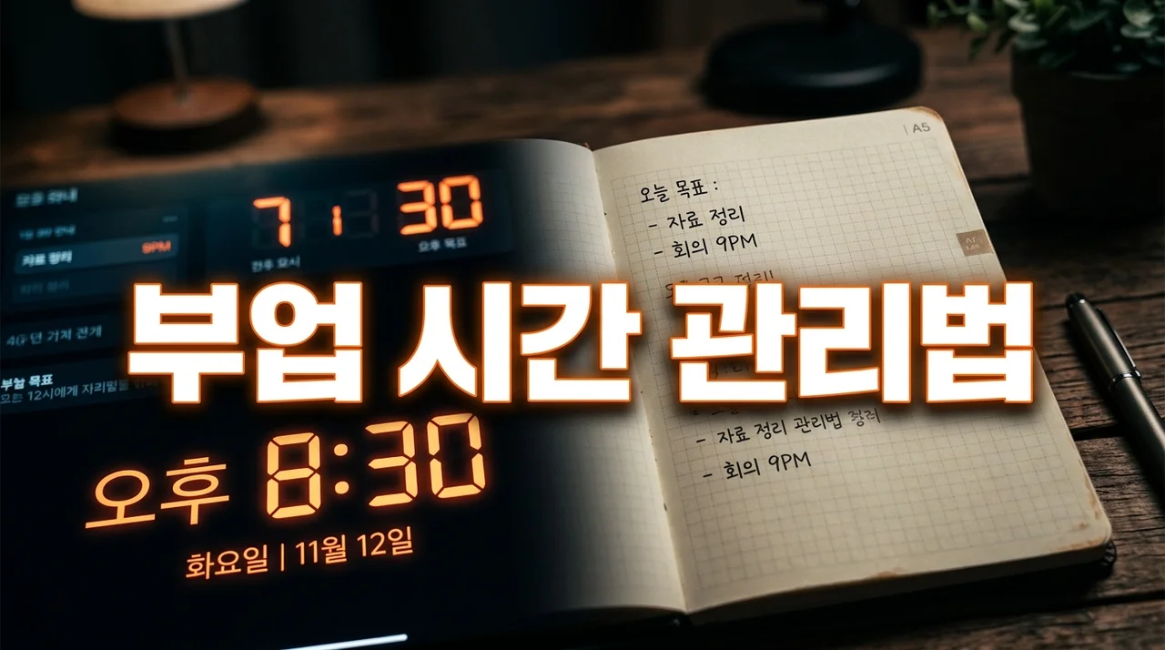 직장인 부업 시간 관리법, 하루 1시간 더 버는 5가지 비밀