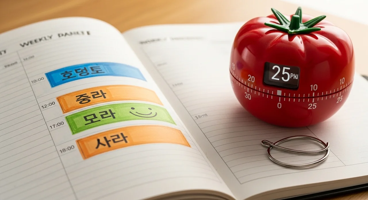 3단계: 낭비 시간 제로 도전! '타임 블록킹'과 '뽀모도로 기법'