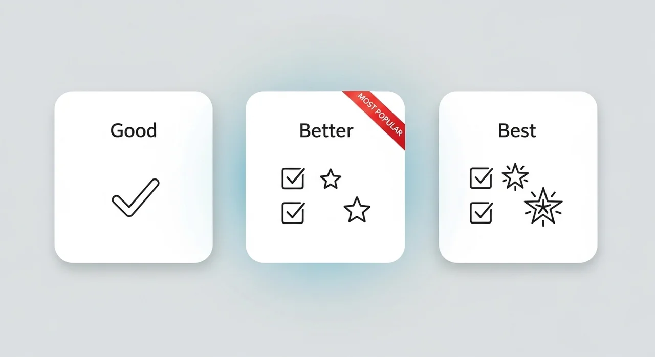 고객은 기꺼이 더 비싼 것을 산다: Good-Better-Best 가격 전략