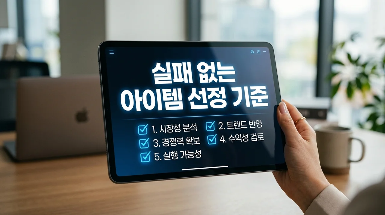 소자본 창업 성공의 첫걸음, 실패 없는 아이템 선정 기준 5가지