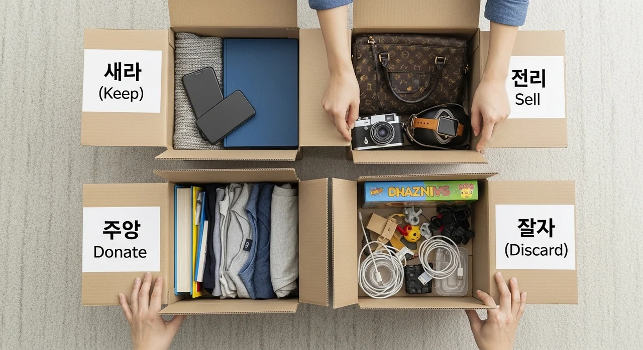 1단계: '분류'가 반이다 - 불용품의 운명 결정하기