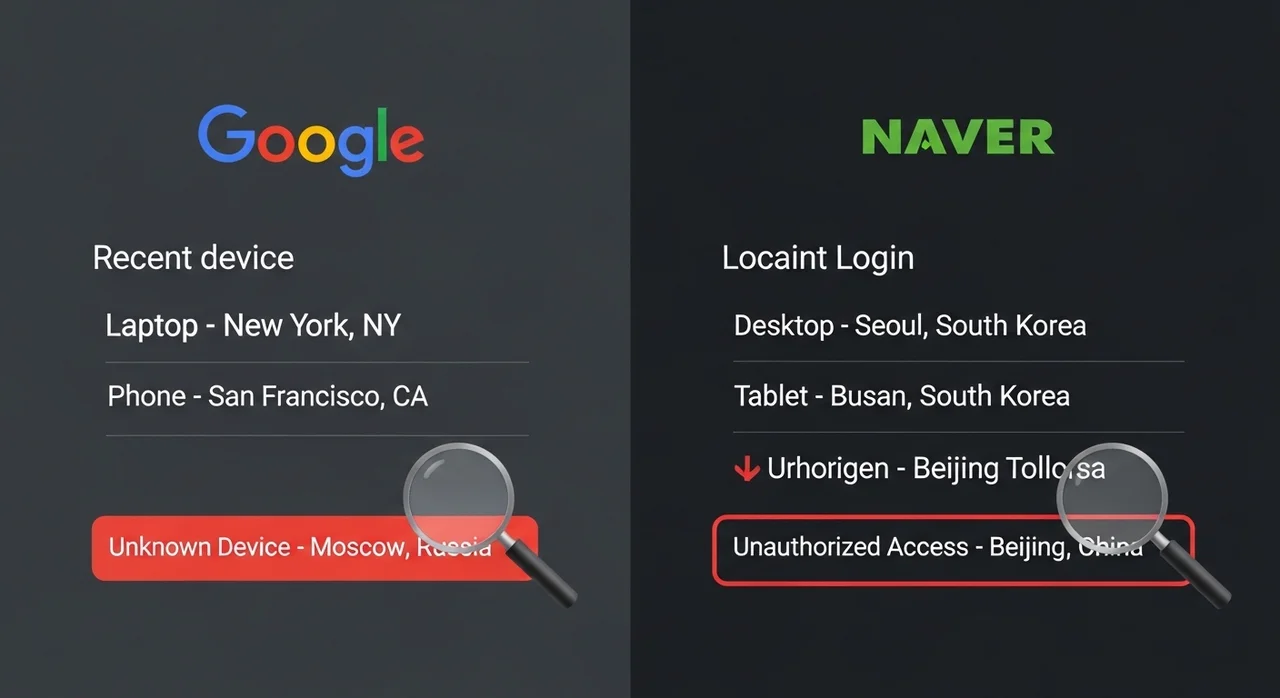 2단계: 구글 & 네이버, 내 계정은 안전할까? 로그인 기록 확인