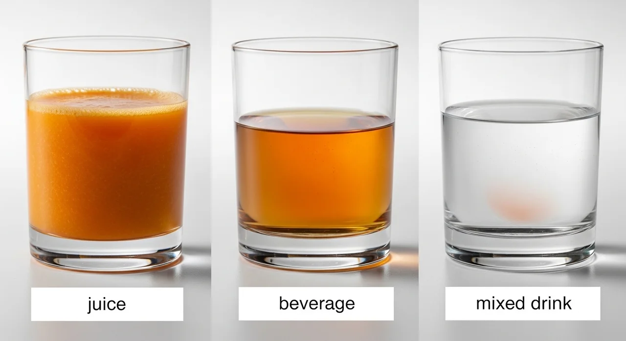 4단계: 음료의 종류 구분하기 (과채주스 vs 과채음료 vs 혼합음료)