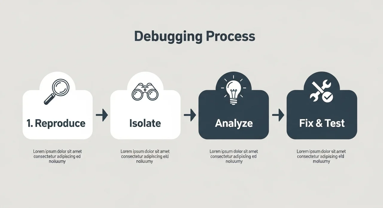 개발자처럼 디버깅하기: 체계적인 노코드 오류 해결 4단계 프로세스