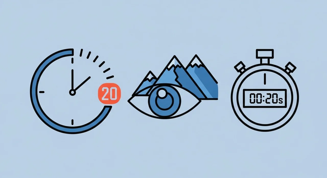 1. 디지털 눈 피로의 특효약: '20-20-20' 규칙