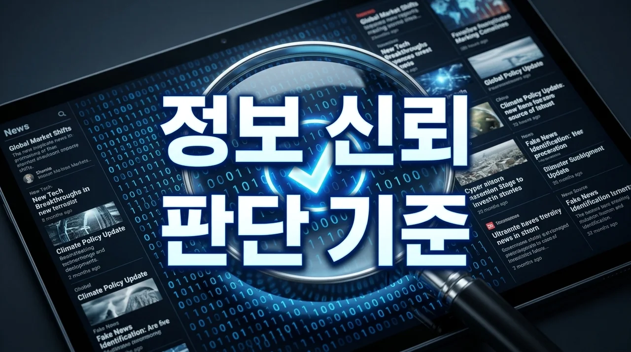 당신이 속는 이유: 정보 신뢰 판단 기준 5가지 완벽 가이드