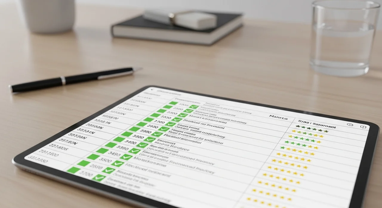 3단계: 비교표 작성 - 정보를 한눈에 시각화하기