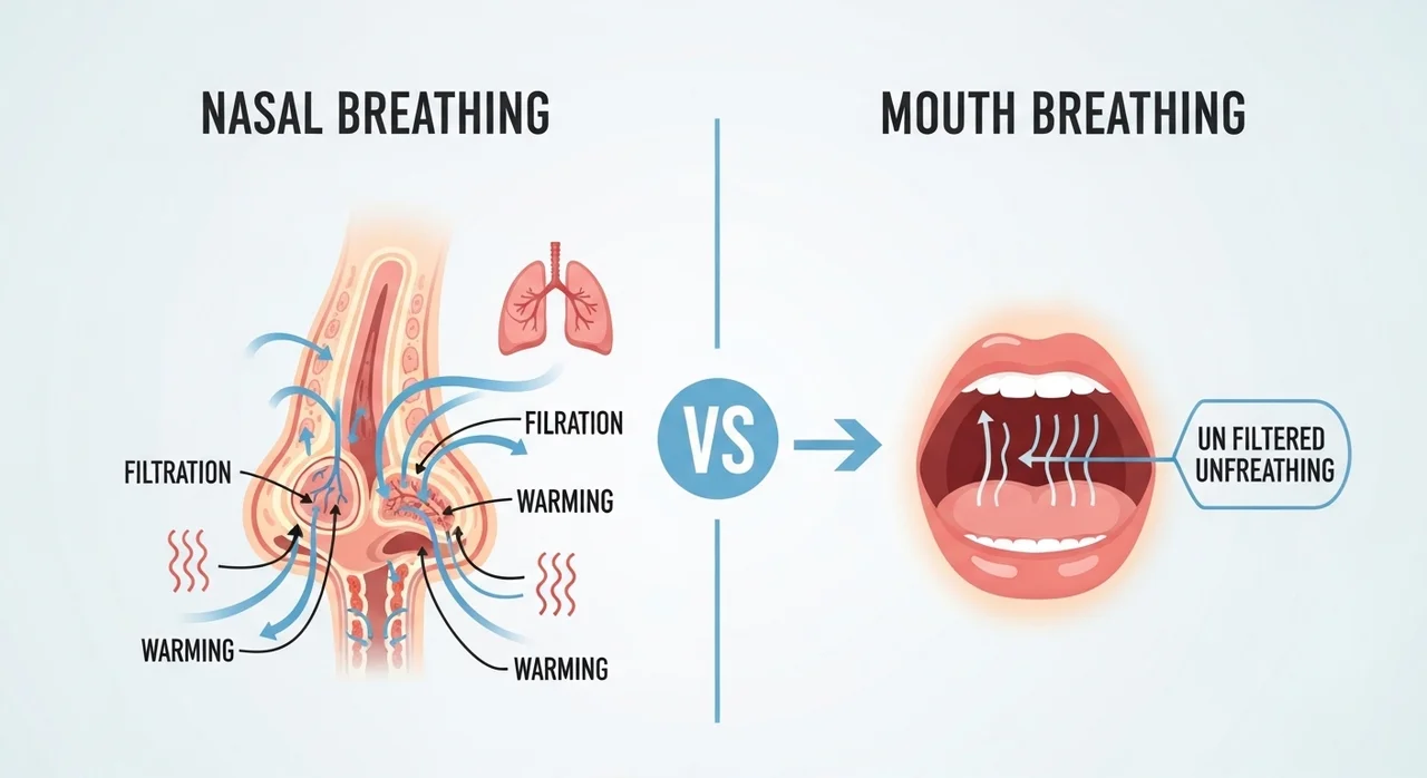 코 호흡 vs 입 호흡: 우리 몸의 설계도를 따르세요