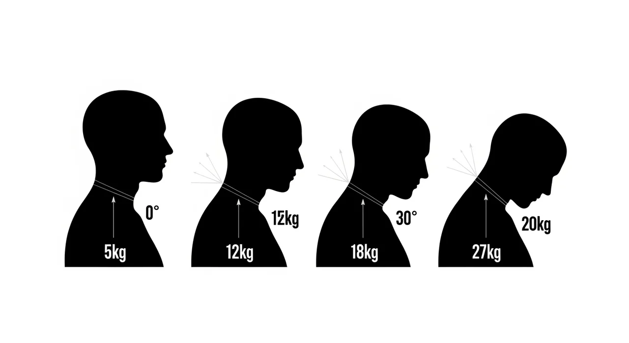 머리 무게 5kg, 목 각도 60도면 27kg? 숨겨진 과학적 원리