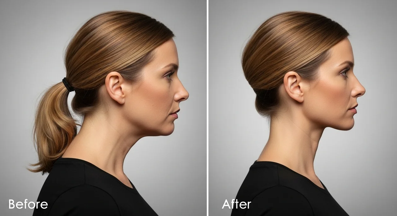 턱선 실종과 무너진 얼굴 라인, 범인은 ‘목 각도’?