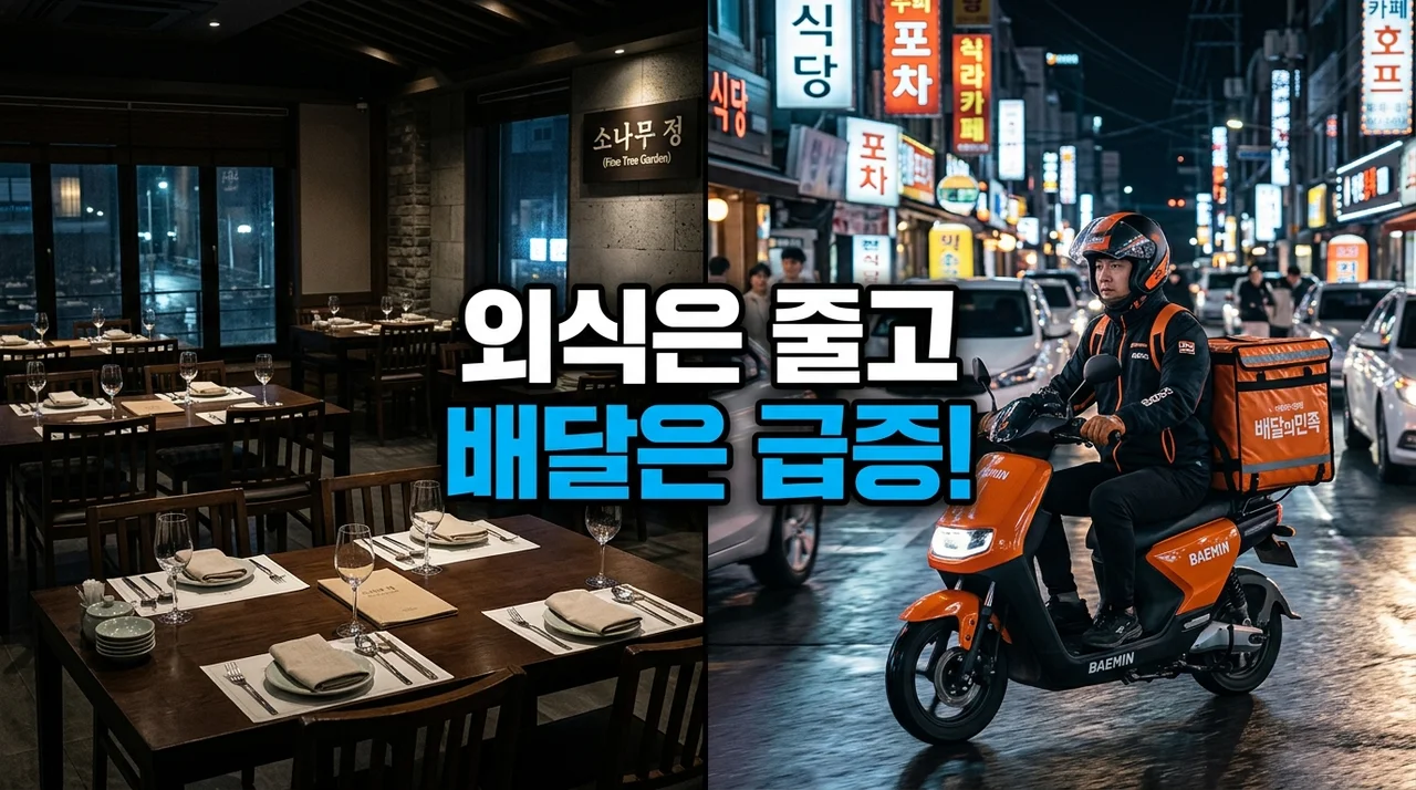 외식은 줄고 배달은 급증? 진짜 이유 5가지 심층 분석