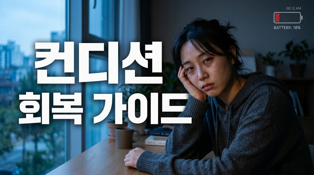 컨디션 떨어지는 이유 5가지와 즉각적인 컨디션 회복 방법