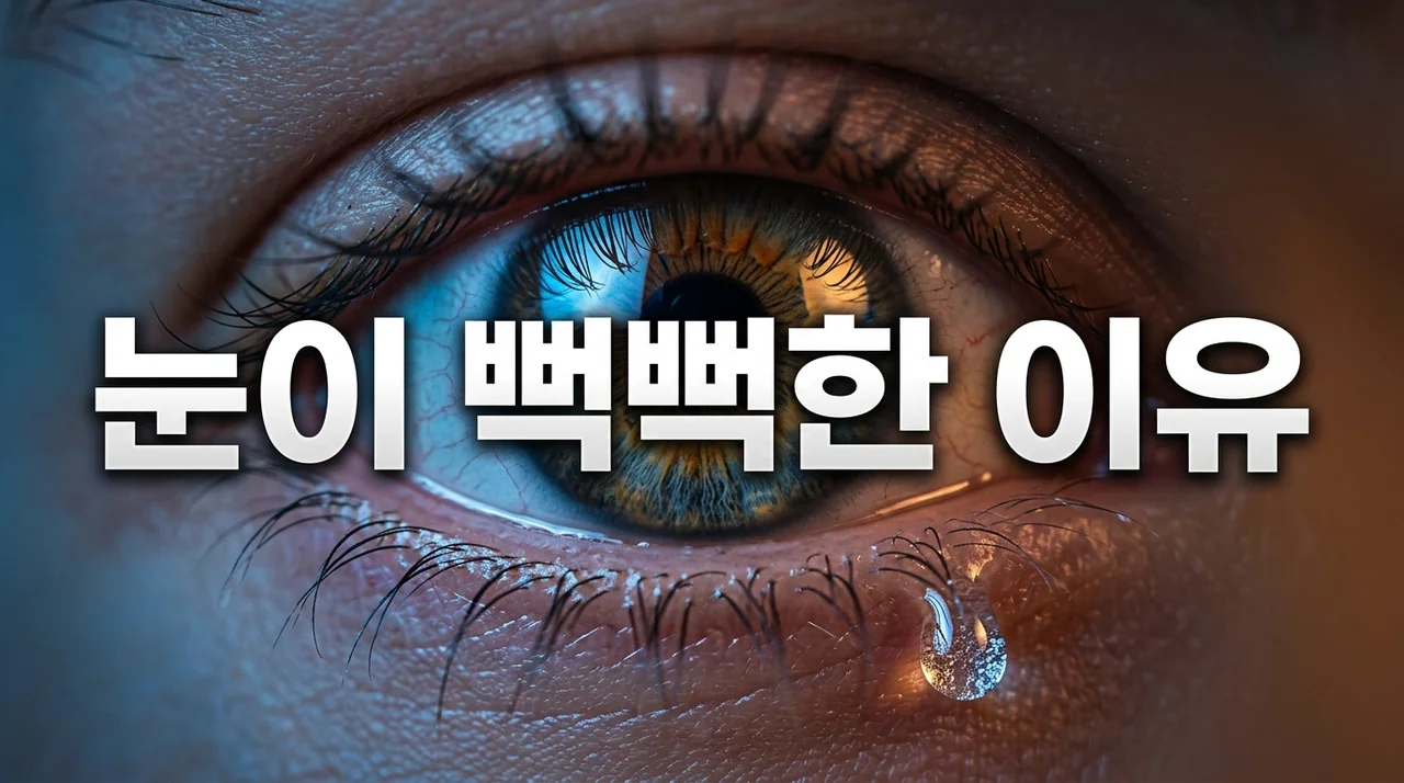 눈이 뻑뻑한 이유 5가지와 안구건조증 해결 방법 완벽 정리