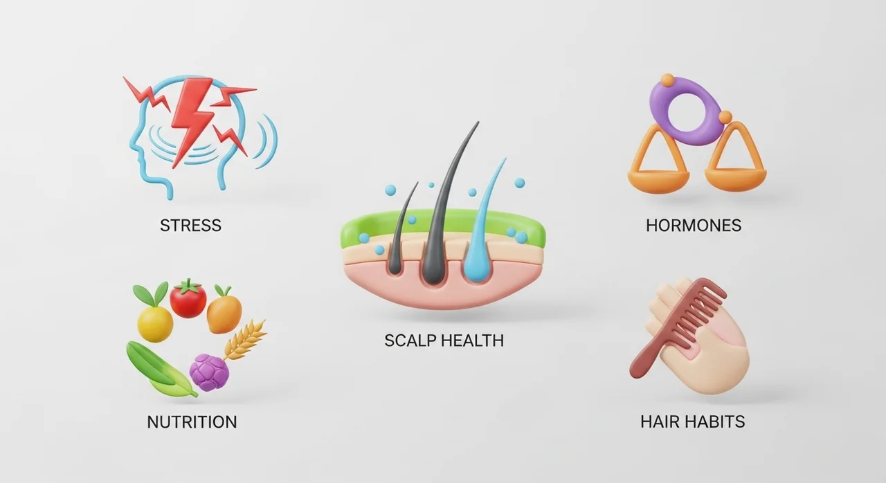 머리숱이 줄어드는 주요 원인 5가지
