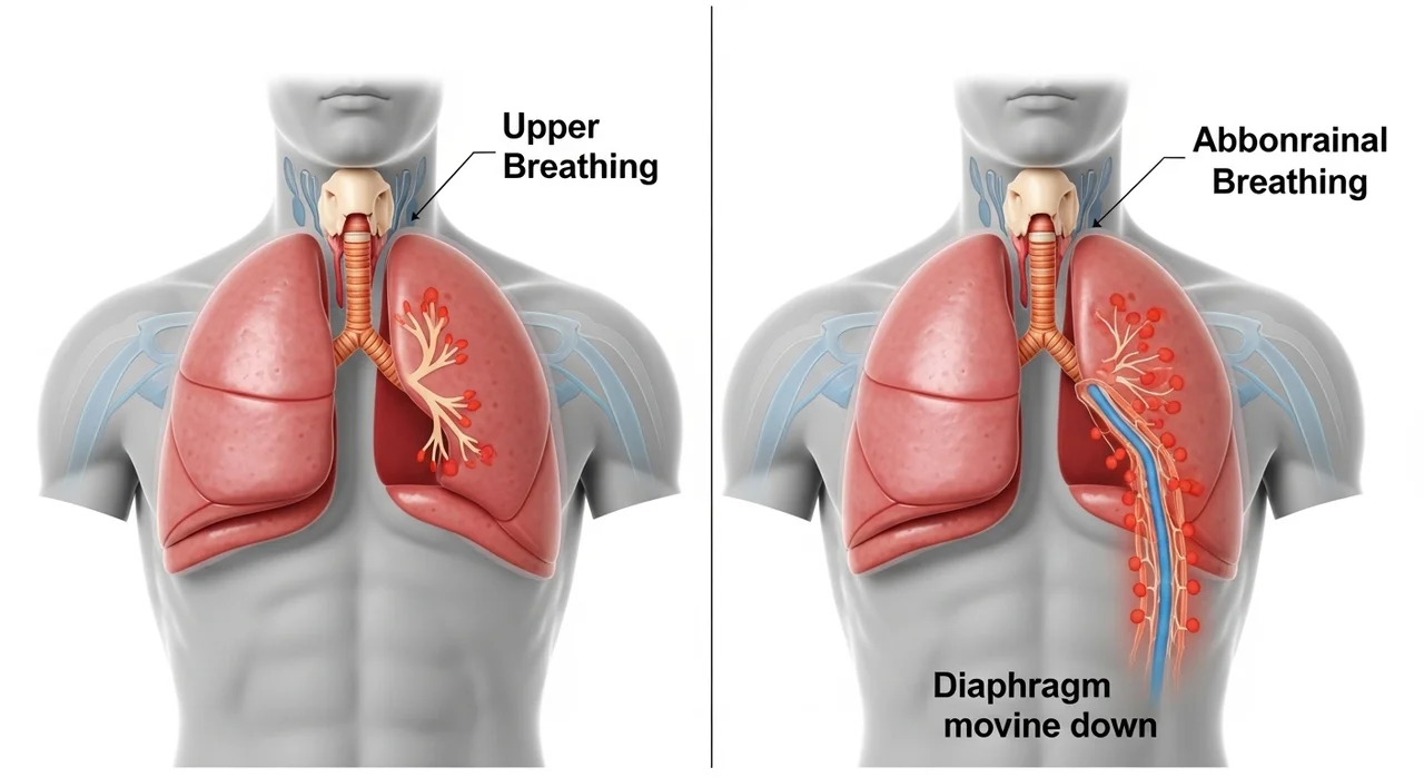 흉식 호흡 vs 복식 호흡: 차이점 비교