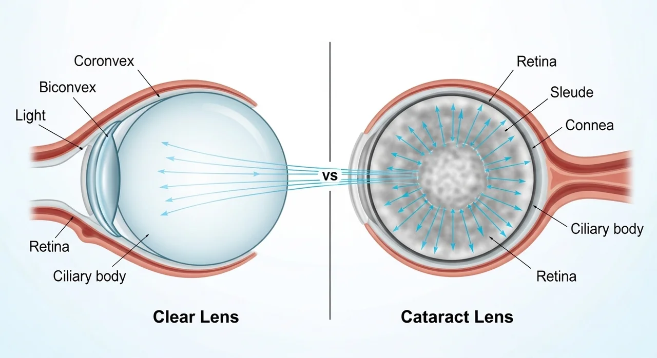 연령별 원인: 노안과 백내장의 차이점
