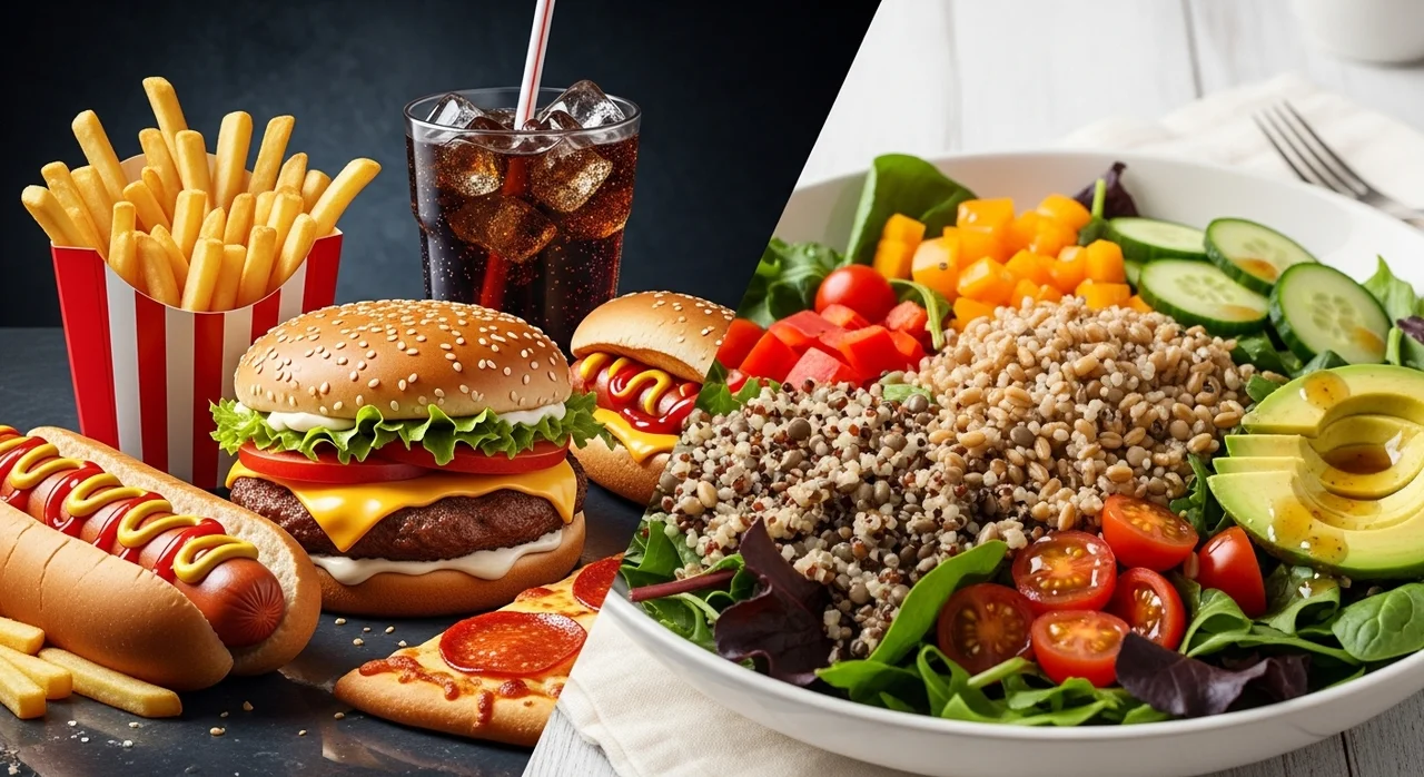 3. 잘못된 식습관: 고지방 식단과 부족한 식이섬유