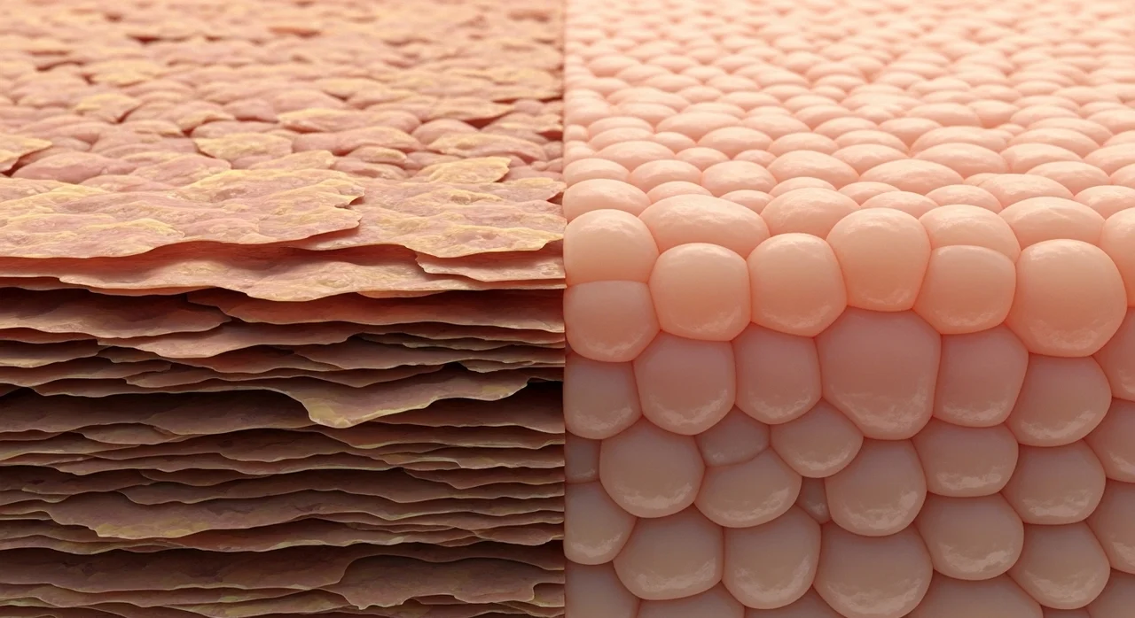 2. 피부 턴오버 주기 지연과 각질 축적