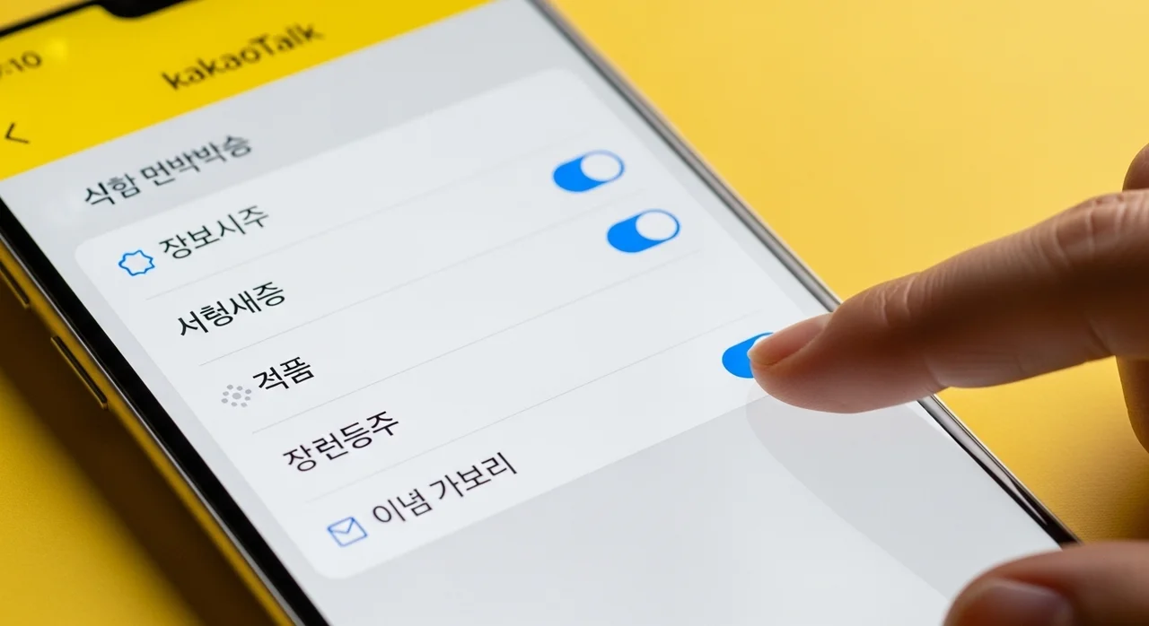 카카오톡 댓글 및 불필요한 알림 완벽 차단하기