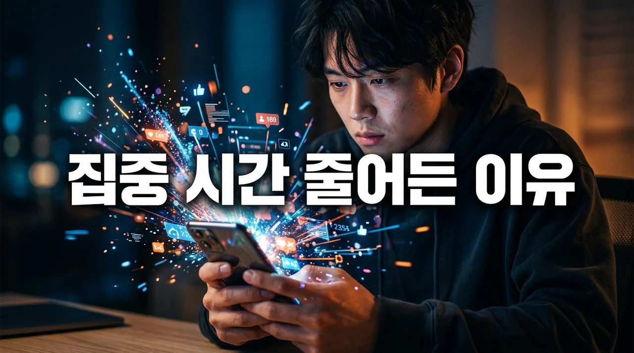 왜 우리는 1분도 못 버틸까? 현대인의 집중 시간 줄어든 이유 5가지