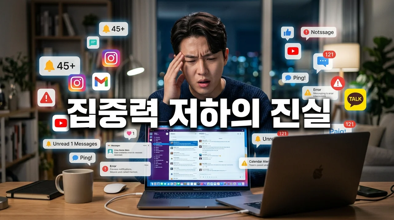 요즘 집중이 자꾸 끊기는 이유, 의지력 문제가 아닌 5가지 핵심 원인