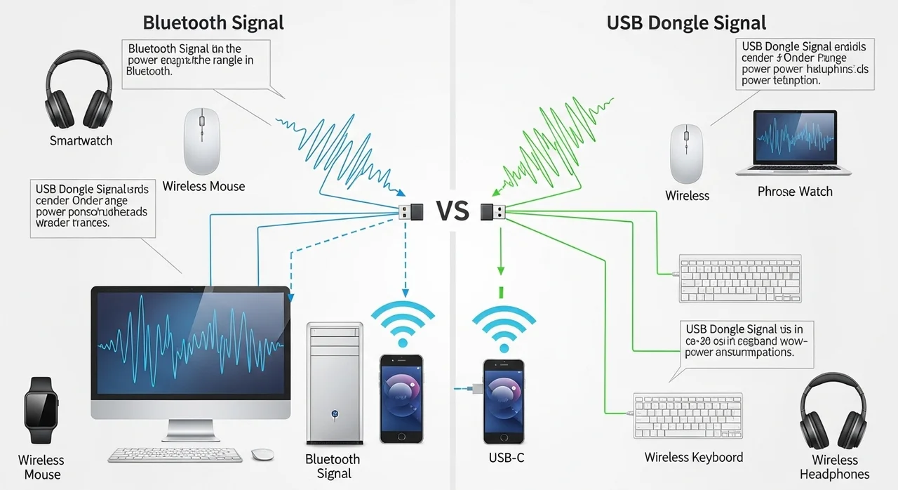 무선 연결 방식의 차이: 블루투스 vs 2.4GHz 리시버