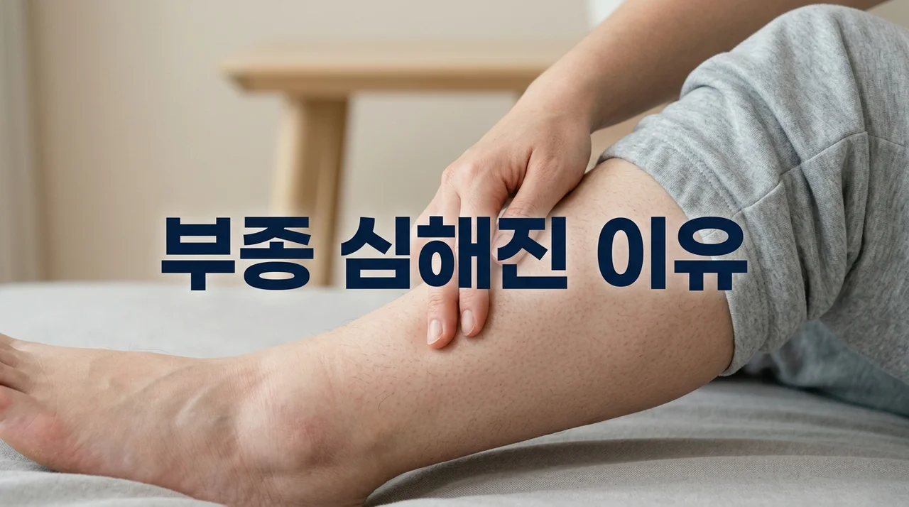 요즘 부종 심해진 이유 5가지와 부기 빨리 빼는 법 완벽 가이드