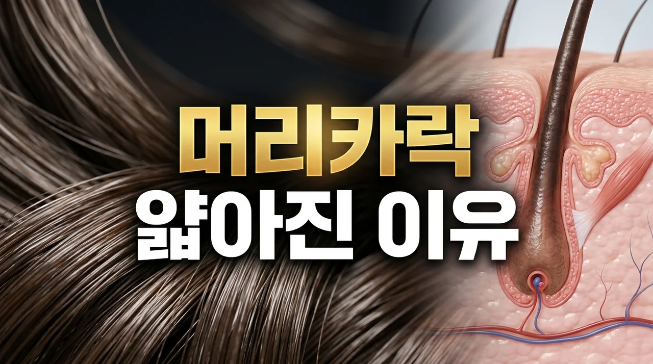 머리카락 얇아진 이유 5가지와 모발 굵게 만드는 관리법 총정리