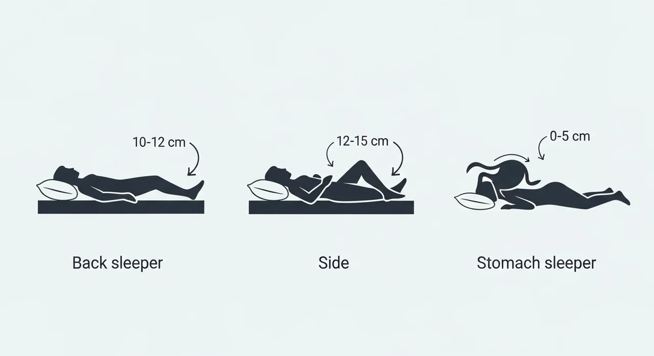 수면 자세별 최적의 베개 높이 가이드