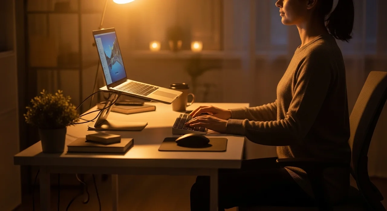 올바른 자세와 환경 조성: 50cm의 거리 두기