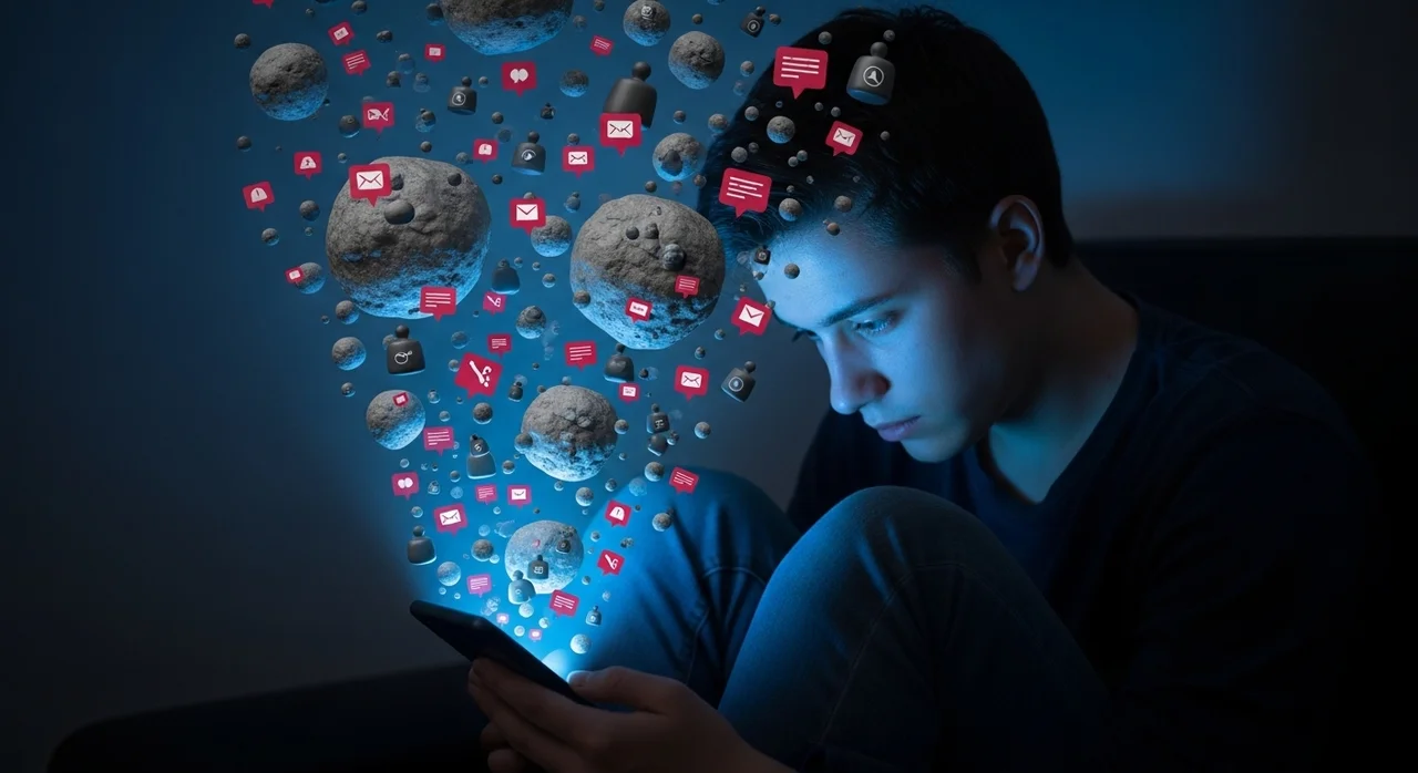 감정 피로 쌓이는 이유 3: 끊임없는 디지털 연결과 정보 과부하