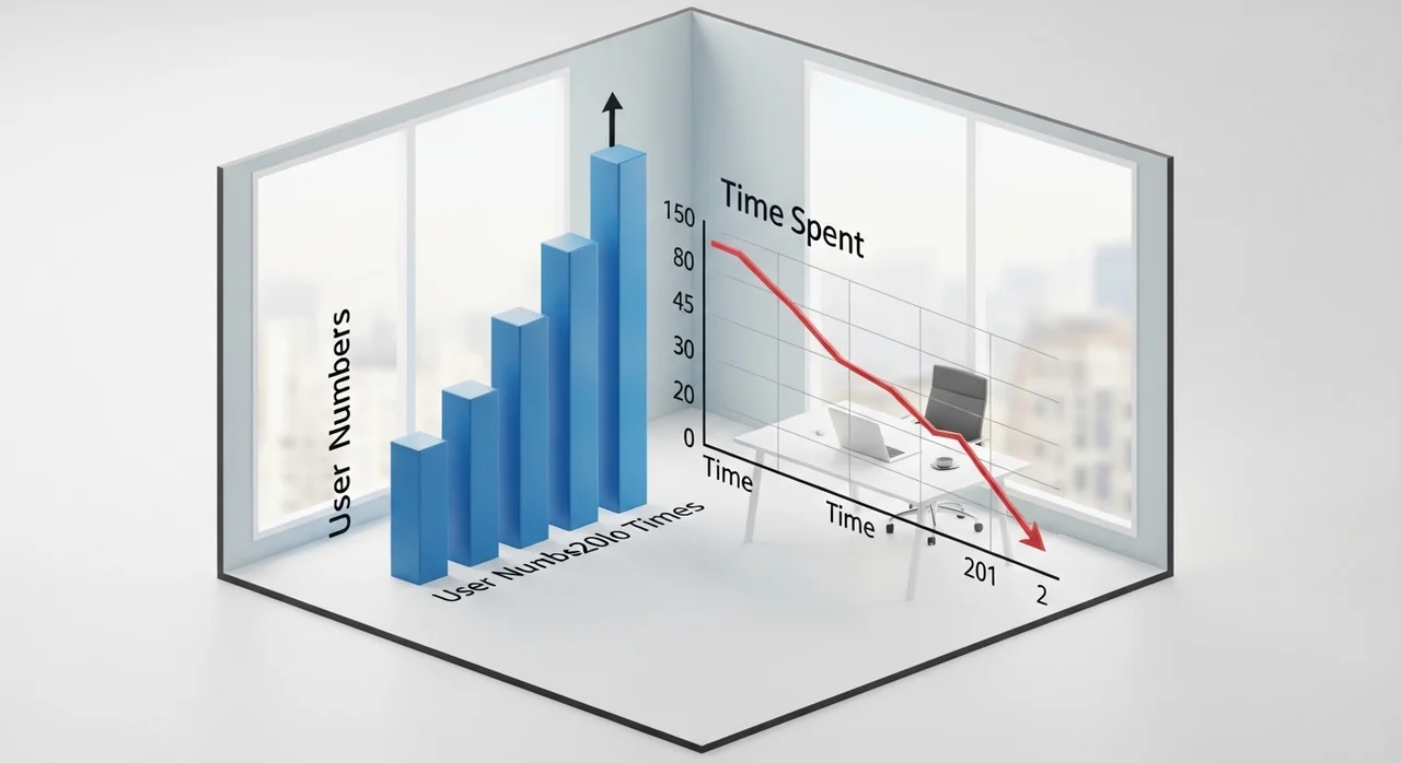 플랫폼의 딜레마: 이용자는 늘어도 체류 시간은 줄어드는 이유