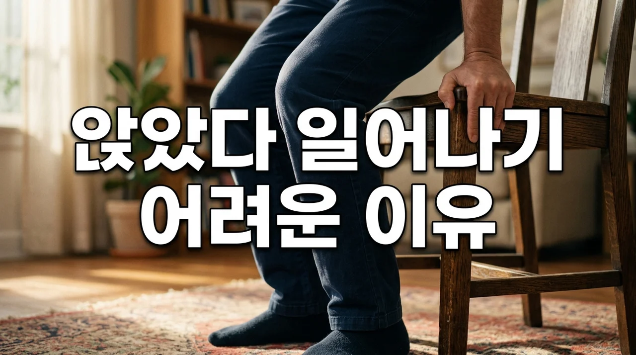 앉았다 일어나기 어려운 이유 5가지와 꼭 확인해야 할 건강 적신호