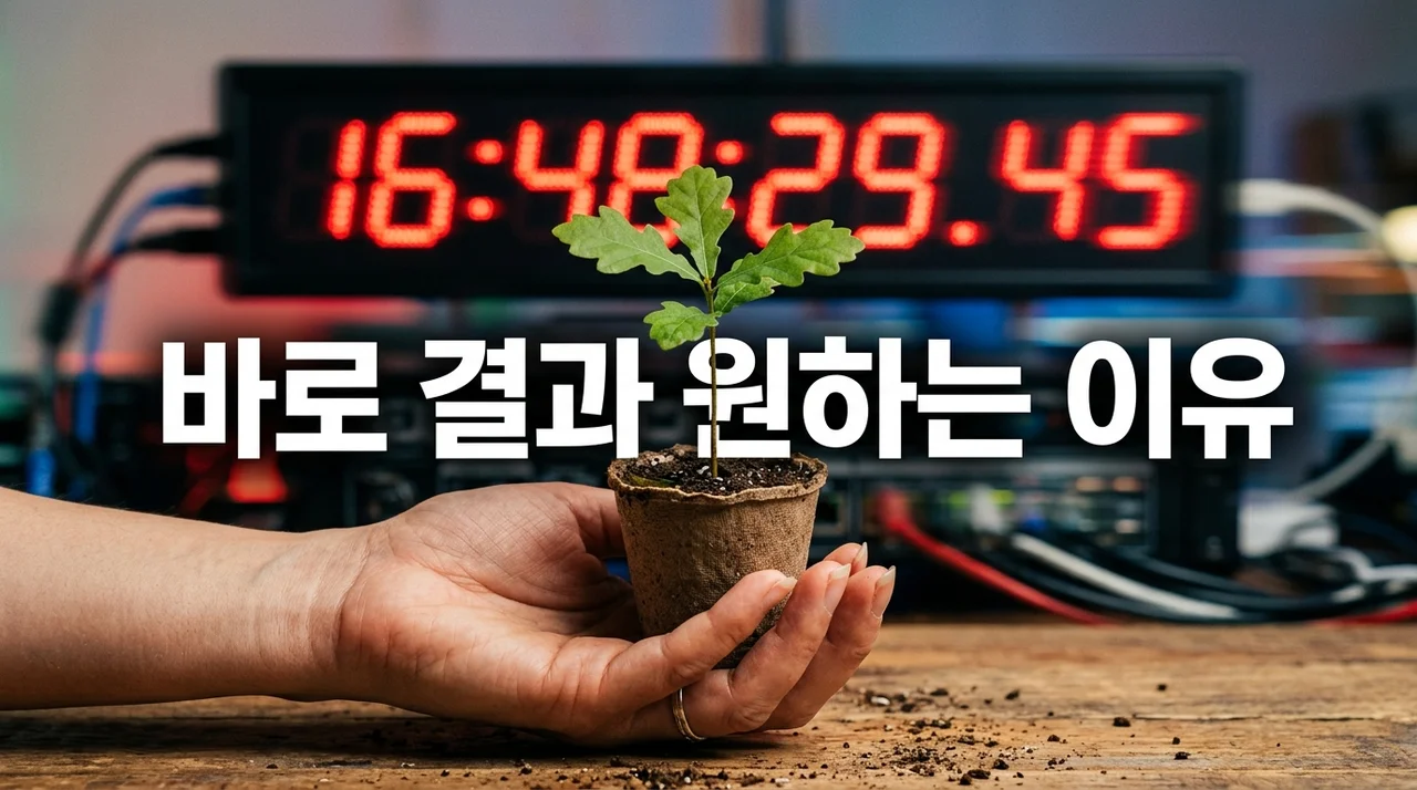 바로 결과 원하는 이유, 현대인의 조급함 속에 숨겨진 5가지 심리학적 진실