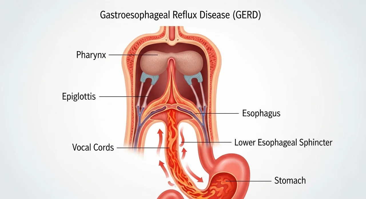 2. 역류성 식도염 및 인후두염