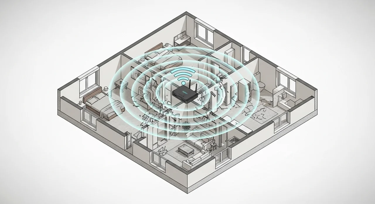 1. 물리적 장애물과 공유기 위치의 문제