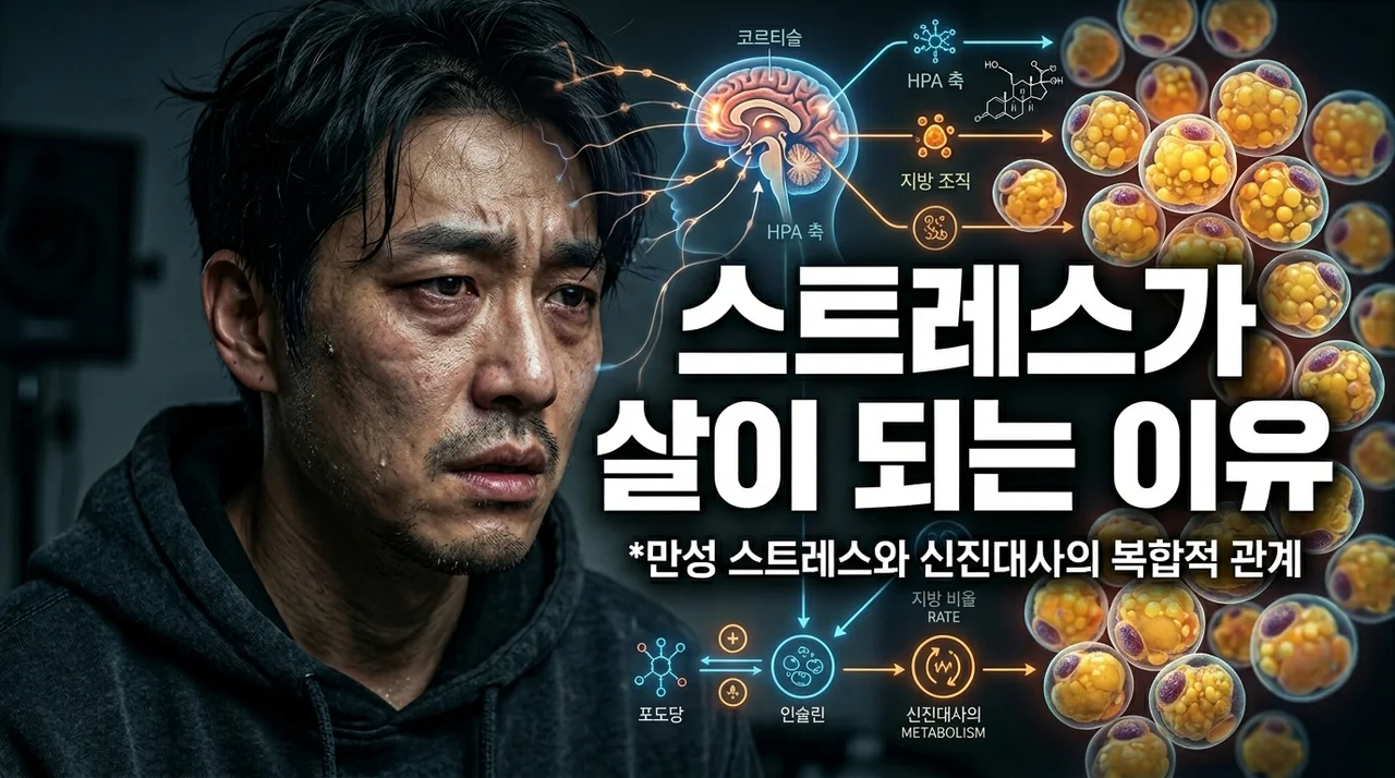 스트레스가 살로 가는 진짜 이유? 코르티솔과 지방 저장의 원리