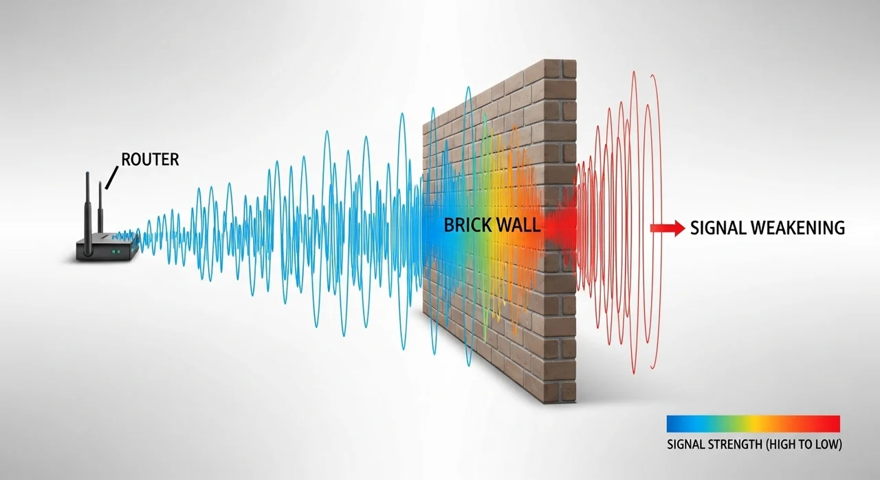 주파수 간섭과 물리적 장애물 문제