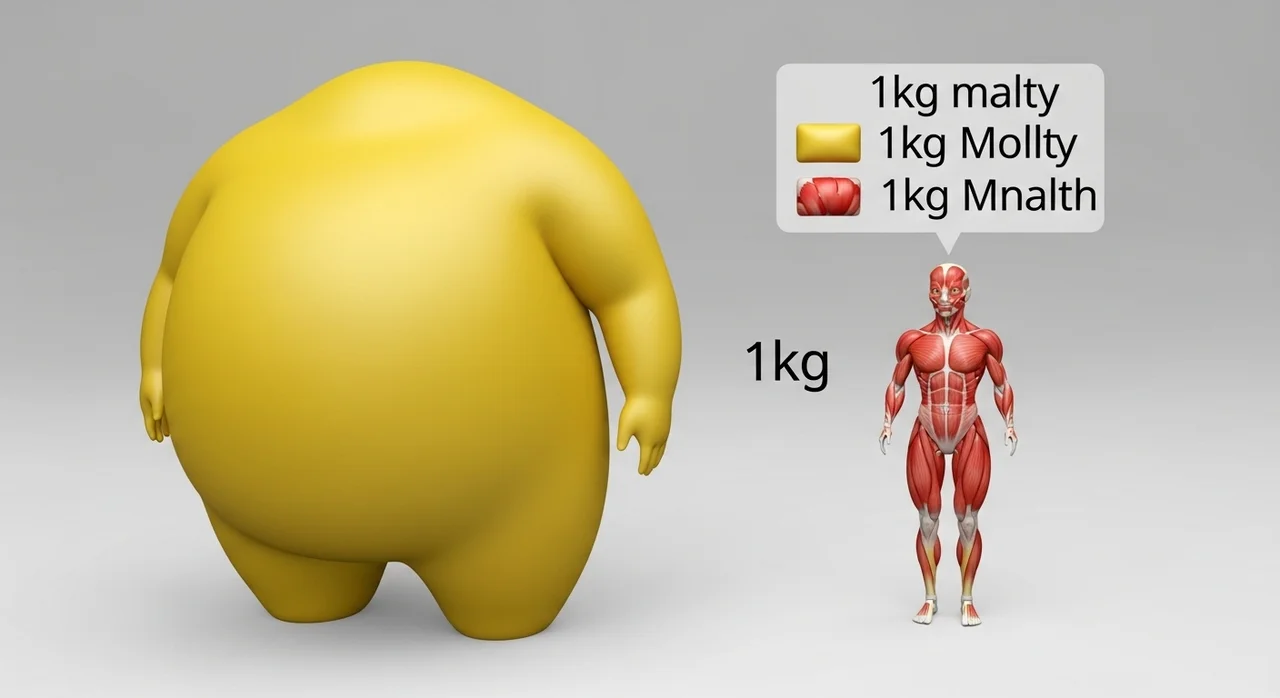 근육과 지방의 부피 차이: 같은 무게 다른 느낌